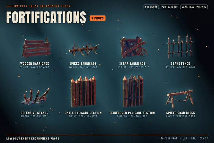 Fortifications: 8 props