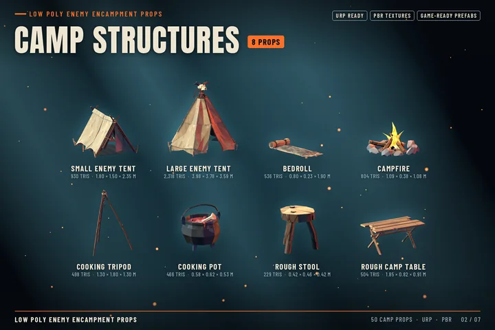 Camp Structures: 8 props