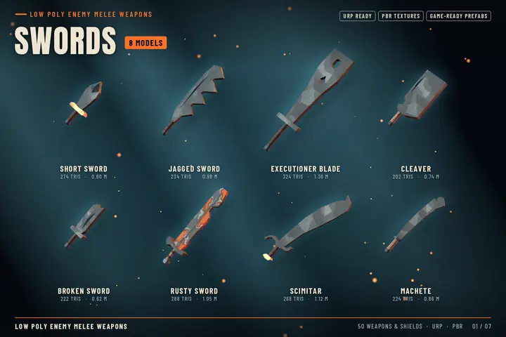 Swords: 8 models